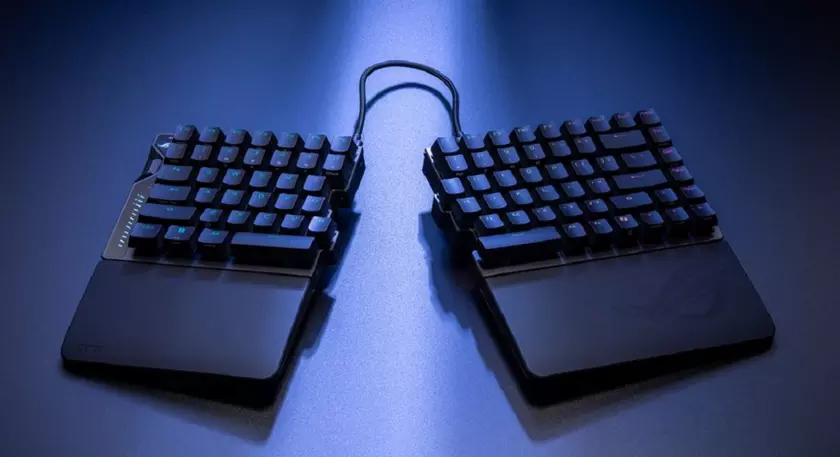 Asus представила ROG Falcata — стильну розділену клавіатуру для фанатів змагальних ігор