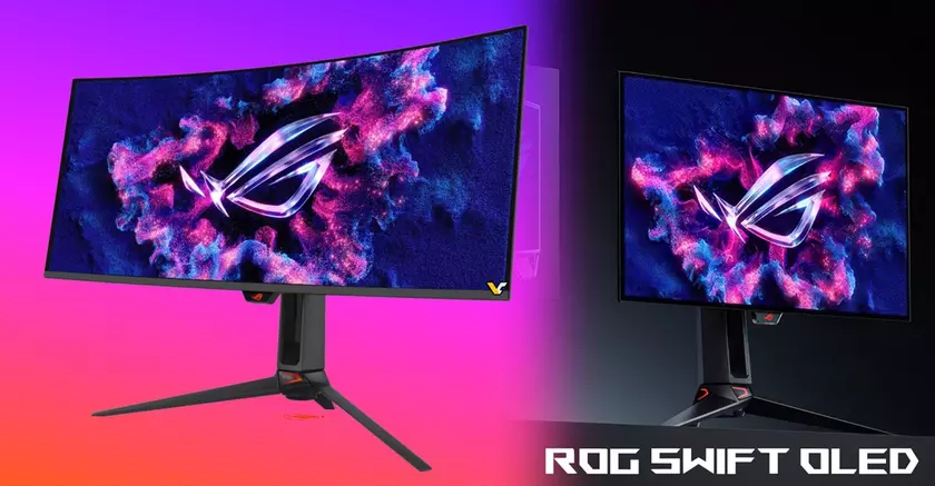 ASUS представила два геймерських монітори лінійки ROG Swift: 27” 4K-Tandem OLED та ультраширокий 34” QD-OLED з частотою 360 Гц