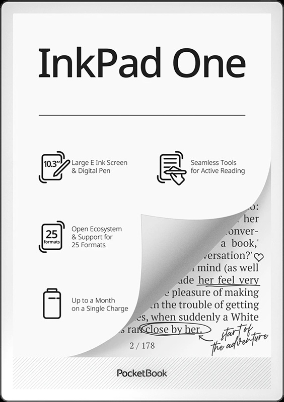 PocketBook InkPad One рідер - вид спереду